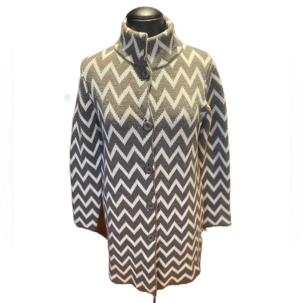 Gio & Gio Italian Wool Blend Long Cardigan Sweater Medium